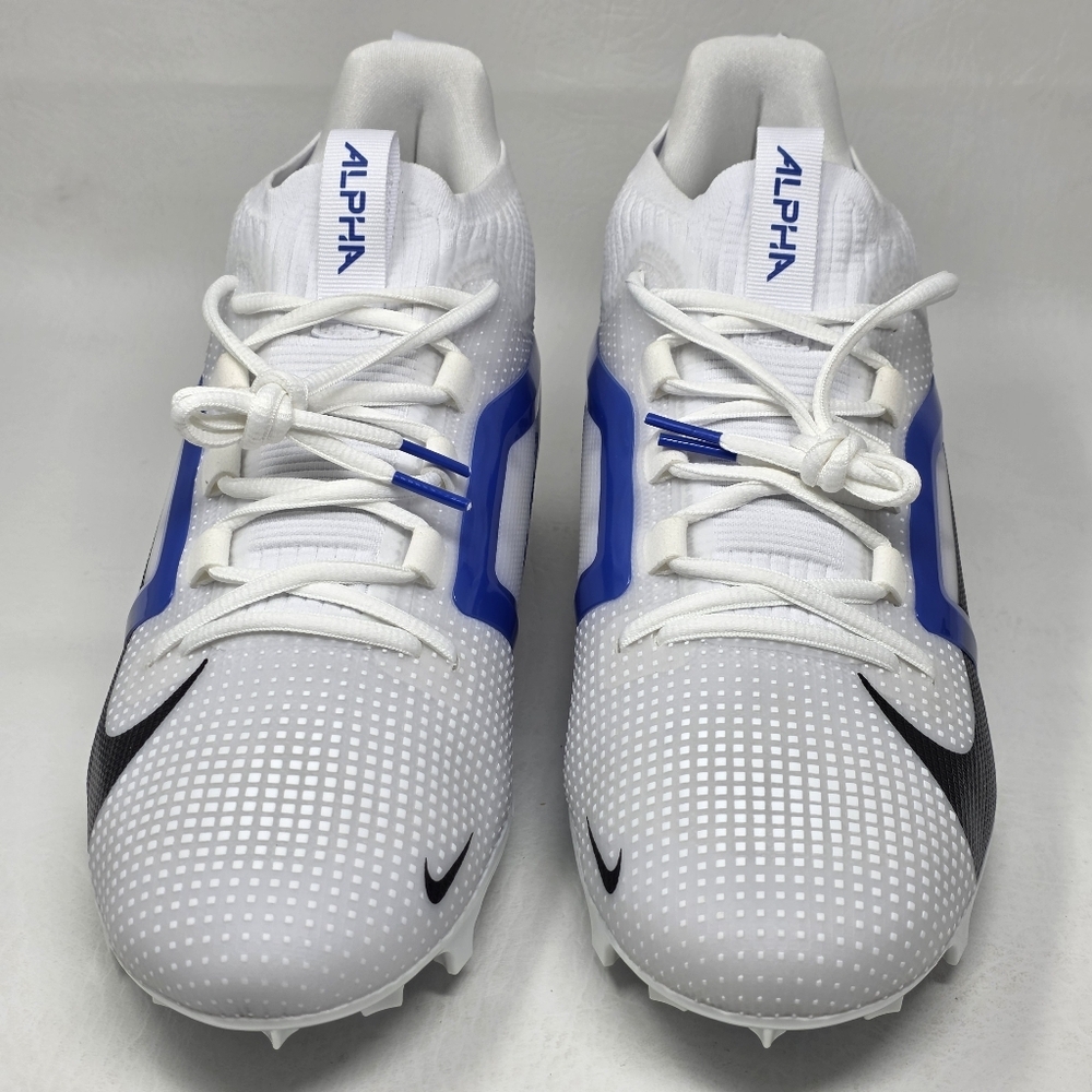 Nike Alpha Menace 4 Elite White Royal Blue Football Cleats FZ7701-103 Size 12.5 - Picture 7 of 11
